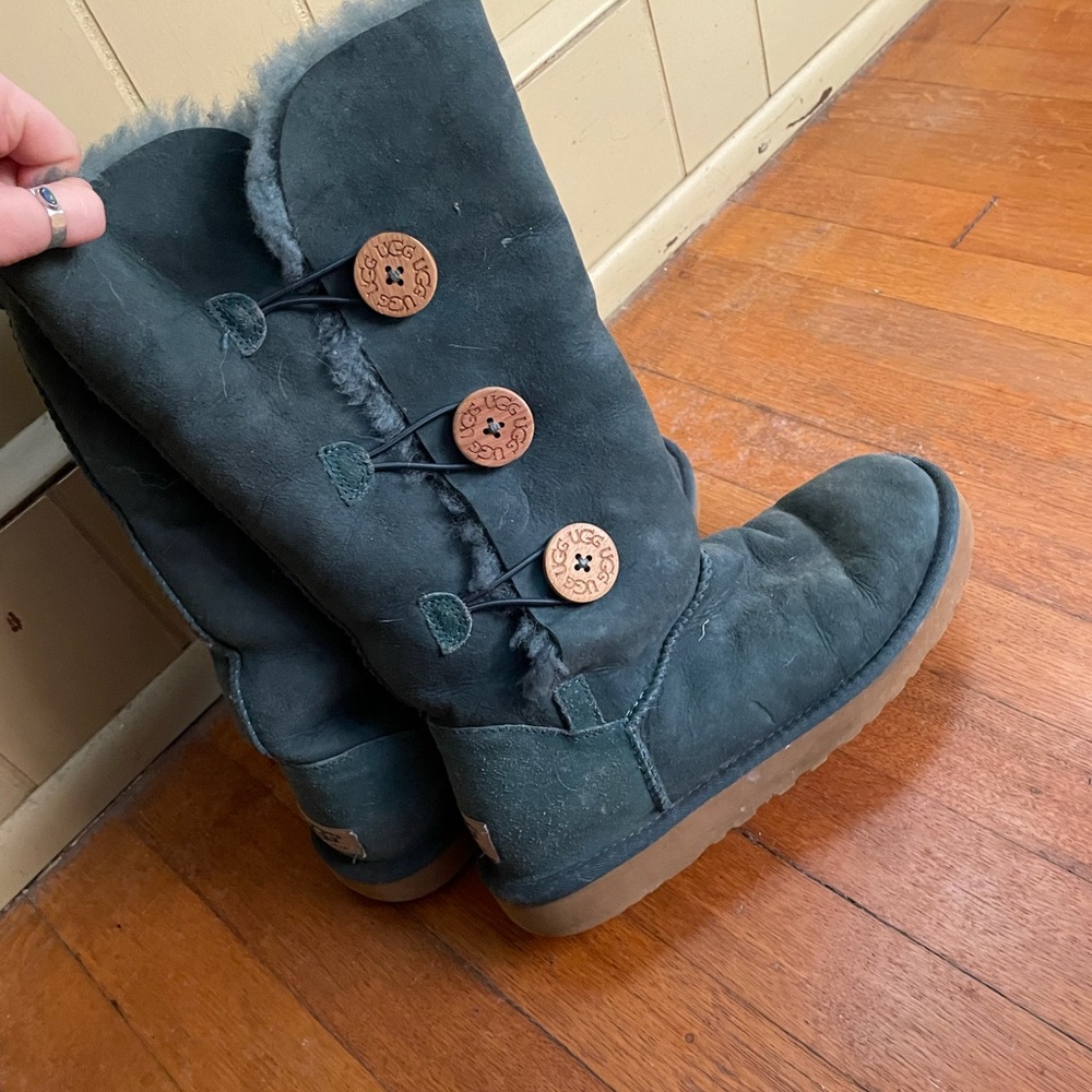 US 8 Tall Bailey Button Teal Ugg Boots